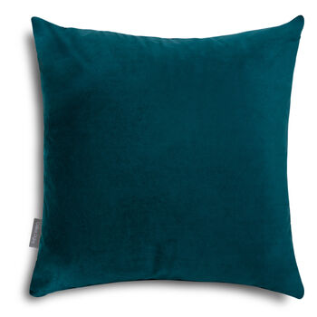 Luxury Super Soft Velvet Cushion Cottage Garden Teal, 4 of 5