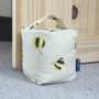Fabric Door Stopper In Busy Bees Heavy Weight, thumbnail 1 of 4