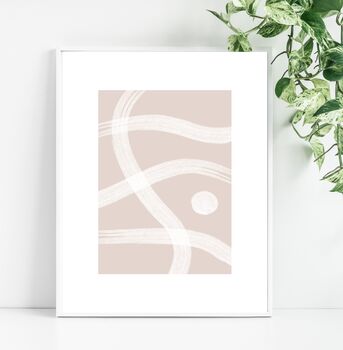 Personalised Neutral Abstract Art Print, 3 of 3