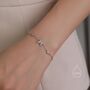 Cz Crystal And Cz Butterfly Floating Bracelet, thumbnail 6 of 9