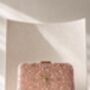 Rome Blush Rose Velvet Embroidered Clutch With Gift Box, thumbnail 2 of 8