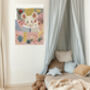 Bedtime Story Mouse Nursery Art Print, thumbnail 3 of 5