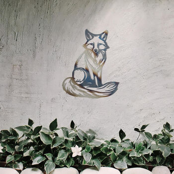 Sitting Fox Metal Wall Art For Garden, Animal Lover Gift, 9 of 10