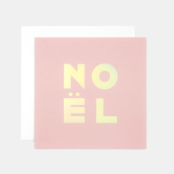 Dusty Pink Noël Greeting Card, 2 of 2