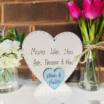Mother's Day Gift For Mum Personalised Wooden Heart, 2 of 4