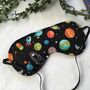 Planets And Galaxy Space Cotton Eye Mask, thumbnail 2 of 4
