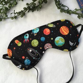 Planets And Galaxy Space Cotton Eye Mask, 2 of 4