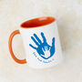 Personalised Daddy And Me Handprints Father's Day Mug, thumbnail 3 of 8