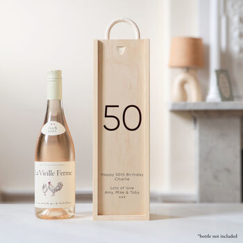 Personalised Birthday Bottle Box Modern Font, 6 of 7