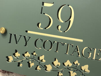 Personalised Ivy Design House Acrylic Number Sign, 4 of 6