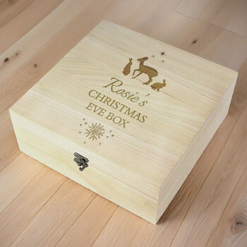 Personalised Christmas Large Wooden Keepsake Box, 3 of 5