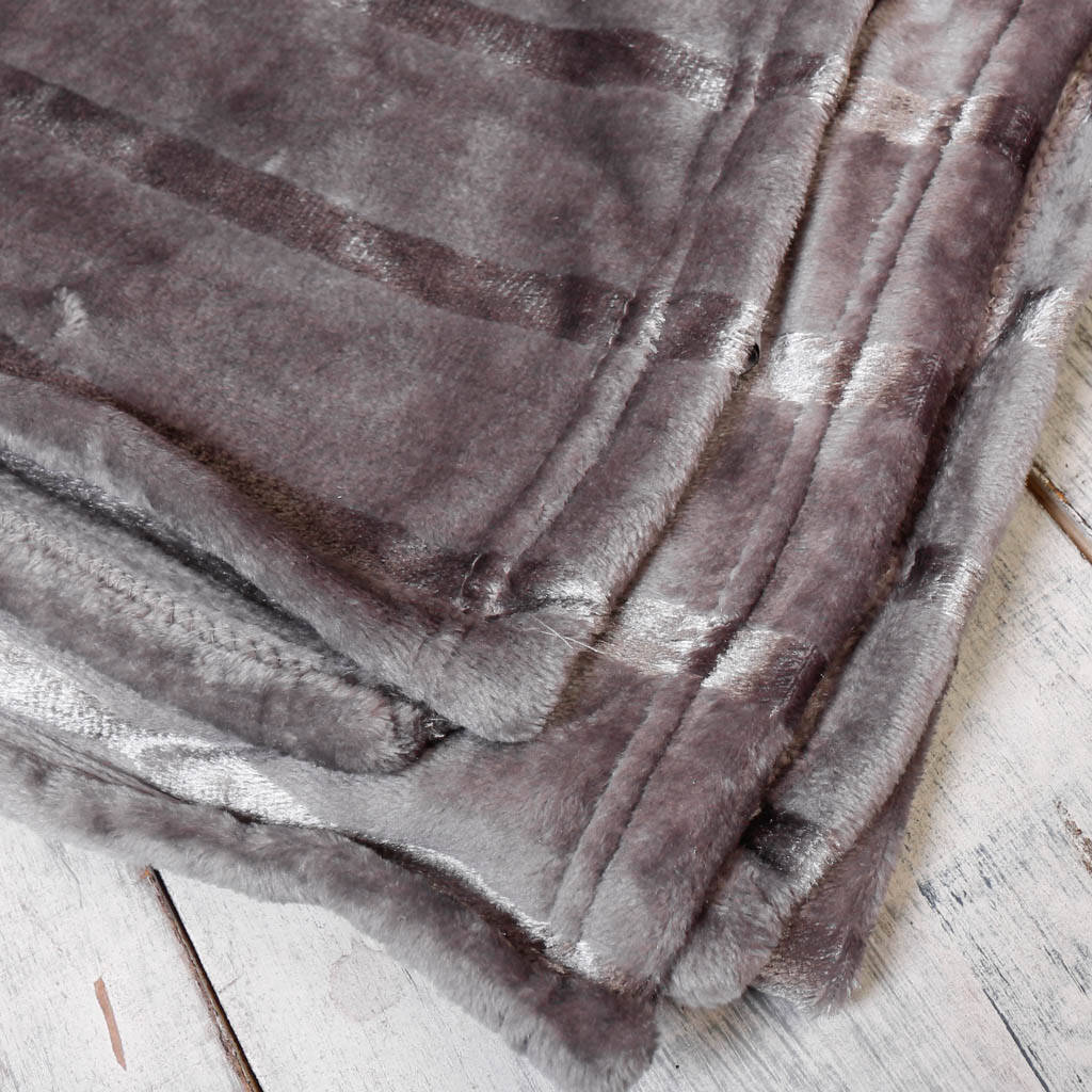 luxury grey throw blanket by dibor
