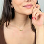 Graduated Round Peridot Stones Gold Plated Necklace, thumbnail 2 of 4