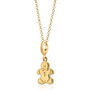 Gingerbread Man Charm Necklace, Silver Or Gold Plated, thumbnail 9 of 11