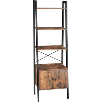 Four Tier Ladder Shelf With Cupboard, 7 of 7