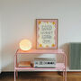 Good Night Little One Print, Good Night Nursery Print Pink, thumbnail 11 of 12