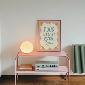 Good Night Little One Print, Good Night Nursery Print Pink, 11 of 12