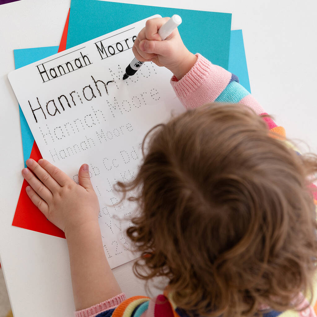 Children's Personalised Handwriting Practice Whiteboard, 1 of 11