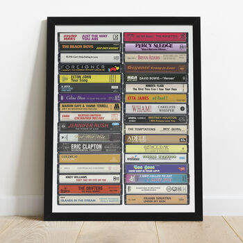 Love Songs Poster, Personalised Anniversary Gift Idea, 4 of 9