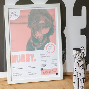 Personalised Dog Portrait Pet Poster Print, 5 of 12
