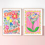 Unicorn And Floral Nursery Print Set – Set Of Three Whimsical Wall Art Prints, thumbnail 3 of 10