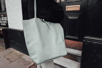 Personalised Real Leather Tote Bag, 11 of 12