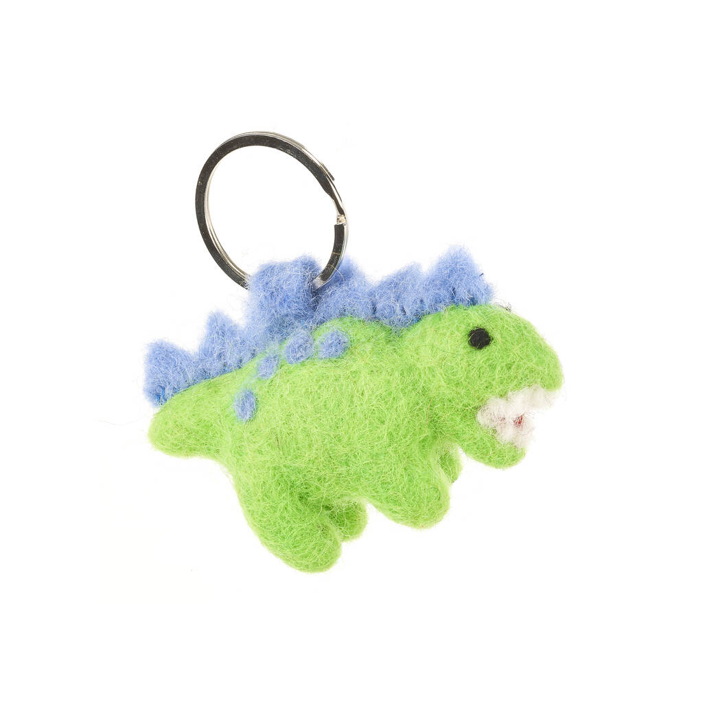 Dino Keyring Fair Trade Handmade Animal Felt By Felt So Good