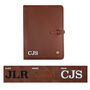 Personalised A4 Leather Document Holder In Brown, thumbnail 3 of 8