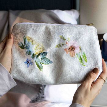 Personalised Custom Name Velvet Makeup Bag Gift, 2 of 7