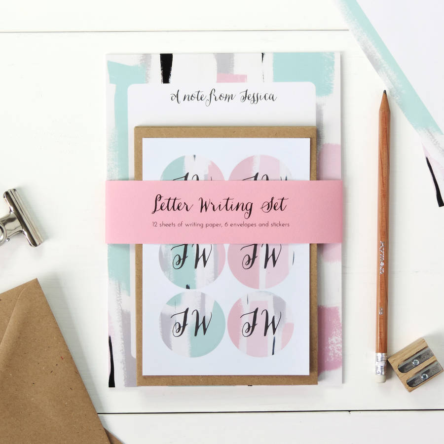 Personalised Stationery Gift Set Heart By Elle Jane Designs