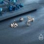 Mismatched Dragon Screw Back Earrings In Sterling Silver, thumbnail 3 of 11
