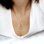 Sterling Silver Designer Loop Necklace, thumbnail 4 of 11