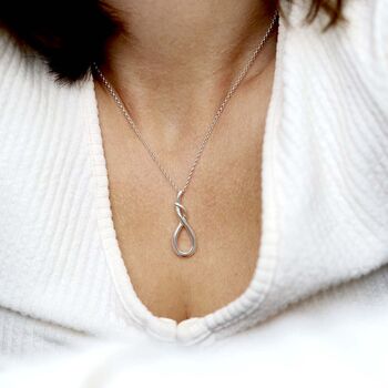Sterling Silver Designer Loop Necklace, 4 of 11