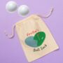 Personalised Golf 'Ball Sack' Bag With Two Balls, thumbnail 2 of 3