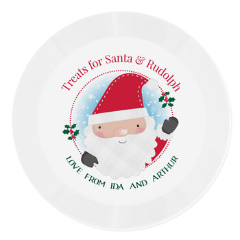 Personalised Santa Christmas Plastic Plate, 2 of 3