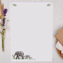 A4 Watercolour Elephant Letter Writing Paper, thumbnail 1 of 4