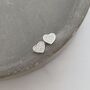 Silver Heart Pave Wedding Earrings – Mother Of The Groom, thumbnail 3 of 5