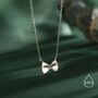 Sterling Silver Farfalle Pasta Shape Pendant Necklace, thumbnail 1 of 12