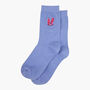 Embridered Cowboy Boots Ankle Socks Women's Blue, thumbnail 3 of 4