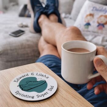 Personalised Runner Dad Coaster, 2 of 4