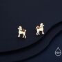 Sterling Silver Poodle Dog Stud Earrings, thumbnail 6 of 12