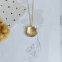Small Rose Pressed Flower Necklace Gold Plated, thumbnail 3 of 10