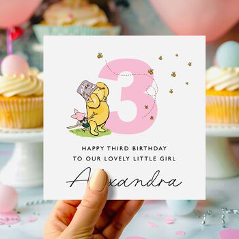3rd Birthday Card Winnie The Pooh *Fully Personalised, 2 of 2