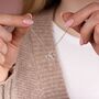 Sterling Silver Necklace With Bow Charm, thumbnail 2 of 7