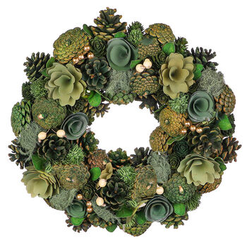 Natural Evergreen Spring Wreath, 2 of 6