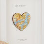 Custom Map 3D Heart Wedding Gift Wall Art, thumbnail 2 of 8