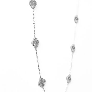 Clover Necklace Silver, 2 of 3