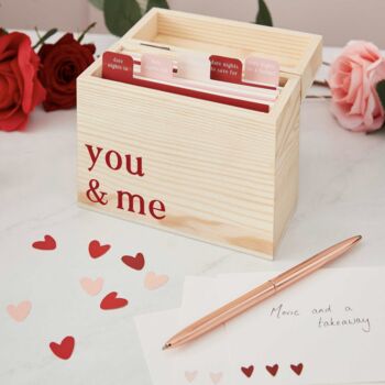 Personalised Wooden Date Night Box, 2 of 3