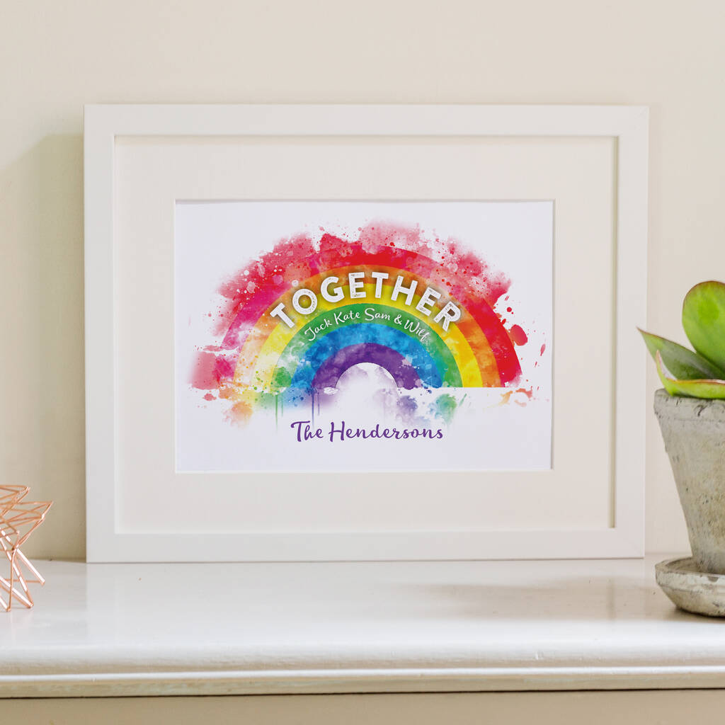 Family Rainbow Print Personalised, 1 of 7