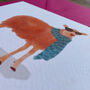 Tangerine Sheep Illustrated Blank Greeting Card, thumbnail 7 of 11